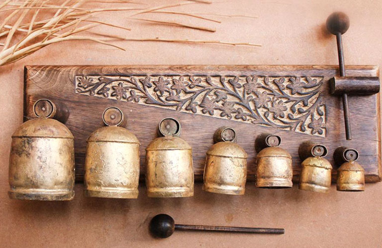 Kutch Copper Bells 3 Inches Set of 2