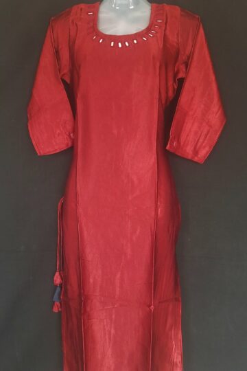 Mashru Mirror Work Kurti